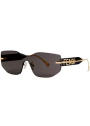 Fendi Fendigraphy Rimless Shield Sunglasses - Black One Size