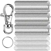 PCS Metal Swivel Snap Hooks and Key Rings, 120PCS Small Lobster Claw 240