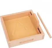 Toyvian Early Learning Toy Table Wooden Scratch Box Boys and Girls Drawing Writing Plaything Safe Material Educational Toy