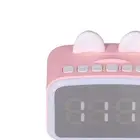 Mini Cartoon Clock Bt Digital Speaker Smart Set Alarm Clocks For Bedroom Of PLM