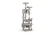 Petzly Cat Tree Tower Scratching Post 180cm Grey