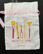 Brand New Sephora Play Back To Beauty School Drawstring Makeup Bag