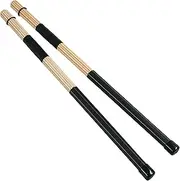 Hot Rods Rute Jazz Drum Sticks bamboo drumstick for Jazz Folk Music (black)