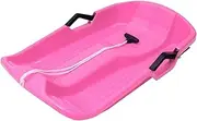 Heavy Duty Downhill Sprinter Toboggan Snow Sled for Kids Boys Girls Adults with Safety Handles and Pulling Rope