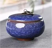 Tea Caddy tin Tea Caddy Tea Caddies Ceramic Tin Small Powder Storage Teaware Set Accessories Tea Canister (3) (Color : 2)