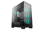 DeepCool G580 4F Panoramic ATX Mid-Tower Case, 4 x Pre Installed Fans Single Chamber, Support Up to 2x 360mm Radiators, Front 2x USB3.0 R-CG580-BKADA4-G-1
