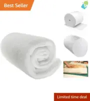 1/2" Thick Dacron Upholstery Batting - 5 Yards of Premium Polyester Cushion Wrap