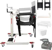 Patient lift transfer chair, elderly chair lift assist, wheelchair transfer aid, portable car transfer aid, adjustable self-service patient lift 200 lbs.