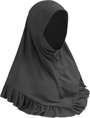 [NICEYST] Womens Islamic Ruffle Hijab Undercap Muslim Turban Hat Under Scarf Hat