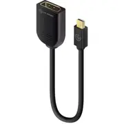 Alogic Premium MDP-DP-ADP Adapter Mini DisplayPort Male to DisplayPort Female (4K Compatible) 15cm - Black [MDP-DP-ADP]