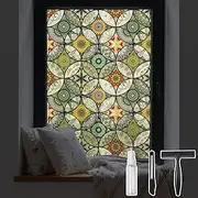 DKTIE Frosted Window Film Non-Adhesive Privacy Window Film Frosted Window Sticker Static Cling Door Film Self Static-Cling Decorative Window Cling for Home Office UV Protection 17.7In.by 78.7In.