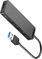 OSALADI USB Hub Splitter 1m Cable 4-Port Data Hub USB Hub for Laptop USB Computer Accessory