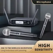 2pcs Professional UHF Wireless Microphone Handheld Mic System Karaoke Singing