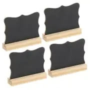4Pcs Mini Tabletop Chalkboard Signs with Easel Stand (Irregular Shape, 3.9"x3")