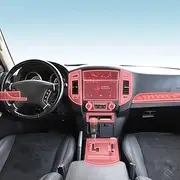 Car Interior Film Dashboard Piano Board Shift Center Console Anti-Scratch Transparent TPU Protection Film Accessories，for Mitsubishi Pajero 22-2025 (Style for RHD)