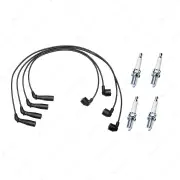 Bosch Ignition Leads + 4 x Denso TT Spark Plugs for Toyota Hilux RZN147 RZN147R