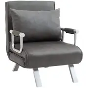 2-In-1 Design Single Sofa Bed Sleeper, Foldable Armchair Bed Lounge Couch w/ Pil
