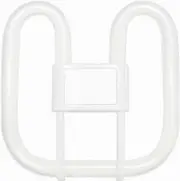 GR10q 4-Pin 28W 3500K Warm White CFL Bulb, 2000LM 2D Square Compact Fluorescent Light, AC 220V, GR10q DD Flat Butterfly Bulb for Flush Ceiling