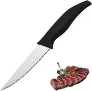 Astylway Steak Knife 1 Pieces Sharp Serrated Table Knife Dishwasher Clean Black