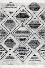 Micha Trellis Geometric Black & Grey Rug