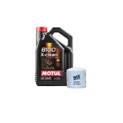 5L Motul 8100 X-CLEAN 5W40 Wix Filter Motor Oil Change Kit API SN (for: Volvo)