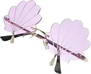[LIFKOME] 2pcs Sunglasses Party Eyeglasses for Women Party Eyeglasses Adult Mens Trendy Cool Glasses for Kid Glasses Cloud Tassel Glasses Hawaii Shell Purple Man Guinea Pig