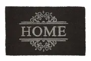 Home Dark Grey PVC Backed Coir Doormat - Entry Mat, Welcome Mat, Door mat, Non Slip, Anti Slip, Front Door, Waterproof, Durable