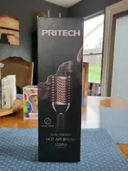 Dual Voltage Hair Dryer Brush PRITECH Hot Air Brush 110V-120V/220V-240V Ionic (F
