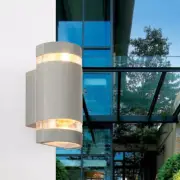 12W Outdoor LED Wall Sconce Lamp Up/Down COB Light Fixture GU10 Bulb Semicircle