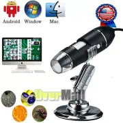 1600X 8 LED USB Digital Microscope Endoscope Magnifier Camera + Stand Kit