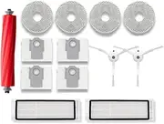 [HUAYUWA] Vacuum Accessories Set Compatible for Roborock Q Revo Self-Cleaning Sweeping Robot Vacuum Cleaner P10 Replacement Parts, 1 Roller Brush + 2 Side Brushes + 2 Filters + 4 Dust Bags + 4 Rags