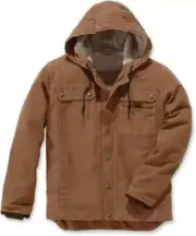 Carhartt Men's Jacket Relaxed Fit Washed Duck Sherpa-Lined Utility Jacket