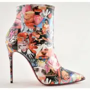 Christian Louboutin So Kate Booty 100 OH Xtian Patent Multi Heel Ankle Boot 37.5