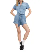 Good American Fit For Success Lite Denim Romper