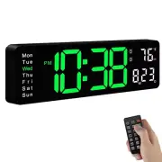 Digital Wall Clock, Display Digital Clock with Remote Control,for Living1851