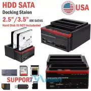 External Triple SATA IDE HDD Docking Station 3.5''/2.5'' Hard Drive Card Reader