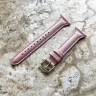Pink Color Slim Elegant Soft Leather Band Strap for Fitbit Versa Smart Watch