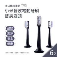 在飛比找momo購物網優惠-【小米】Xiaomi 聲波電動牙刷頭替換頭6支裝(適用米家電