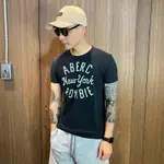 美國百分百【全新正品】ABERCROMBIE&FITCH T恤 AF 短袖 T-SHIRT 麋鹿 男 黑色 AG40