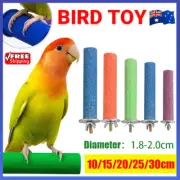 5 Sizes Colorful Pet Bird Cage Perches Stand Platform Chew Toy For Parrot Bites