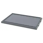 35241 Lid for 35240 Plastic Nest and Stack Storage Tote, Grey, (3-Pack)