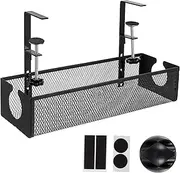 FUNNETOYU Under Desk Cable Management Tray Multi Functional Cord Organizer for Office Home Easy Installation Tidy Storage for Charging Data Cables Stylish Design