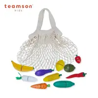 在飛比找momo購物網優惠-【Teamson】小廚師法蘭克福木製玩具蔬菜水果時尚網袋組(