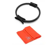 SPORX Black Pilates Ring and Red Cooling Towel fitness combo package