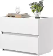 Stackable 2 Drawer Dresser, Small Dressers for Closet, Wood Storage Cabinet for