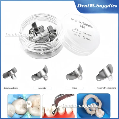 Dental Matrix Bands Metal Sectional Contoured Matrices Ring Wedges Refill Band