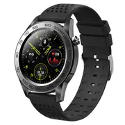 F22U Bluetooth Sports Smart Wristband Men Women GPS Fitness Tracker Full Touch Smart Temperature Smart Watch - Black