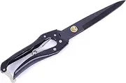 Grass Shear Sheep Shear Alpaca Shear - Coated Wear-Resistant Handle, Manganese Steel Double Blade, Strong Spring Suitable For Cattle And Sheep and Horse Hair Hand-Cut (Black 10.2 inches)