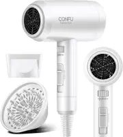 Secador de cabello con difusor, 21,000 RPM, portátil, para cabello rizado.