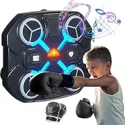Music Boxing Machine with Boxing Gloves, Target Training Punching Boxing Machine for Adults Kids, Electronic Boxing Target Punching Equipment for Home Gym Workout Stress Relief